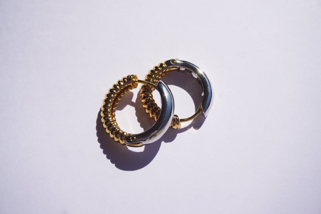 Arracadas doble vista, doble color