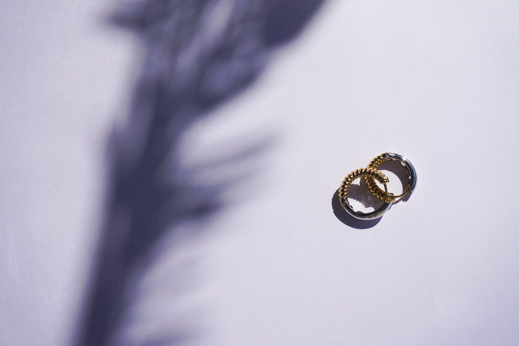 Arracadas doble vista, doble color