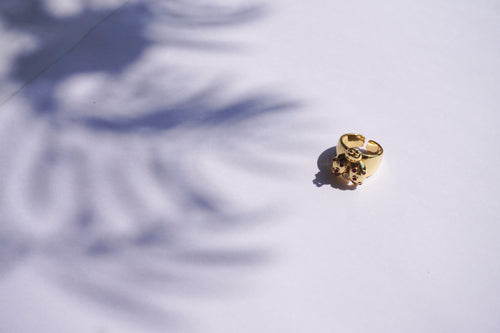 Anillo de chapa de oro ajustable de insecto