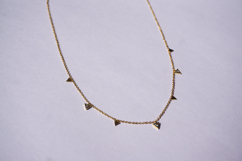 Collar mini triángulos