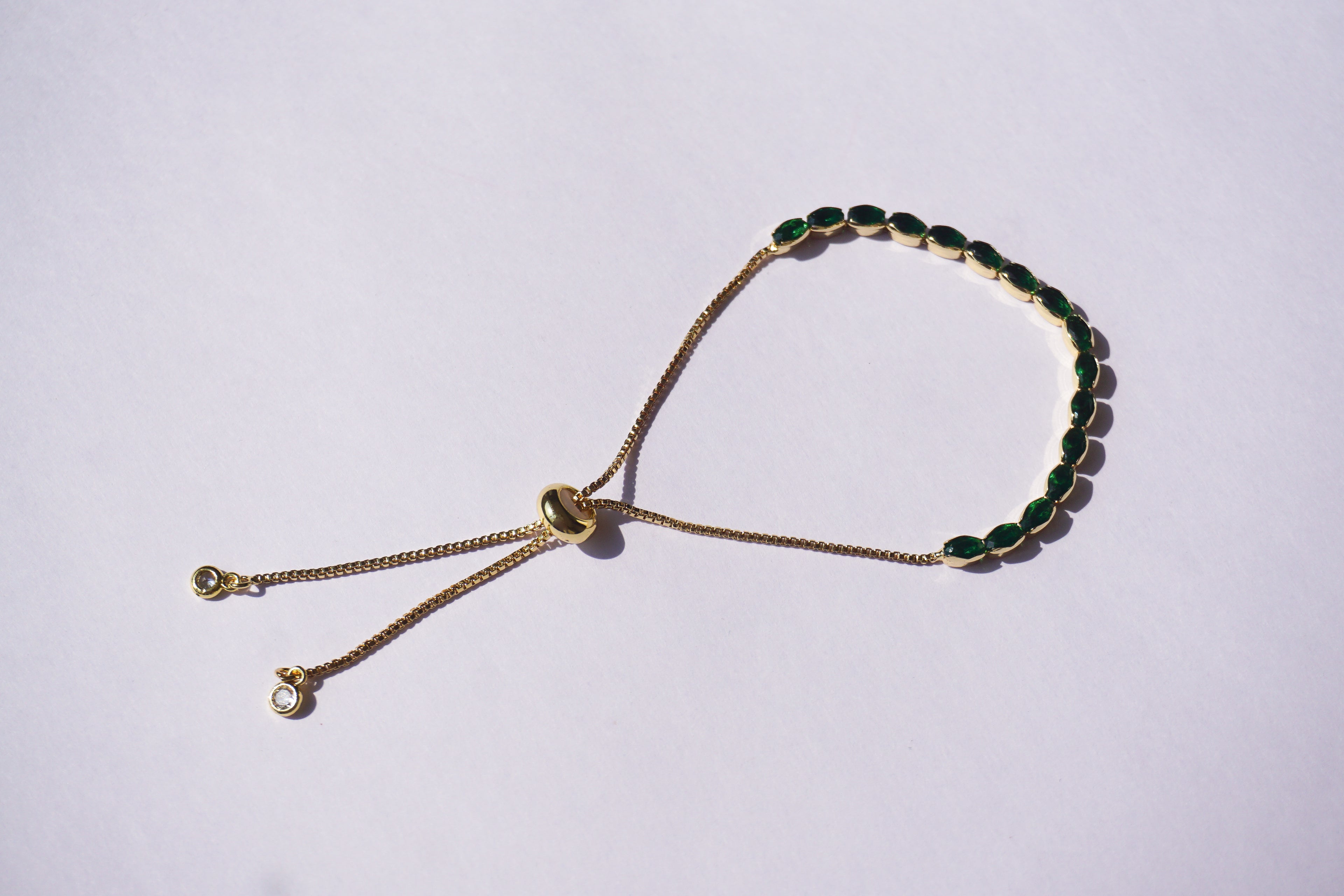 Pulsera tennis dorada con zirconias ovaladas