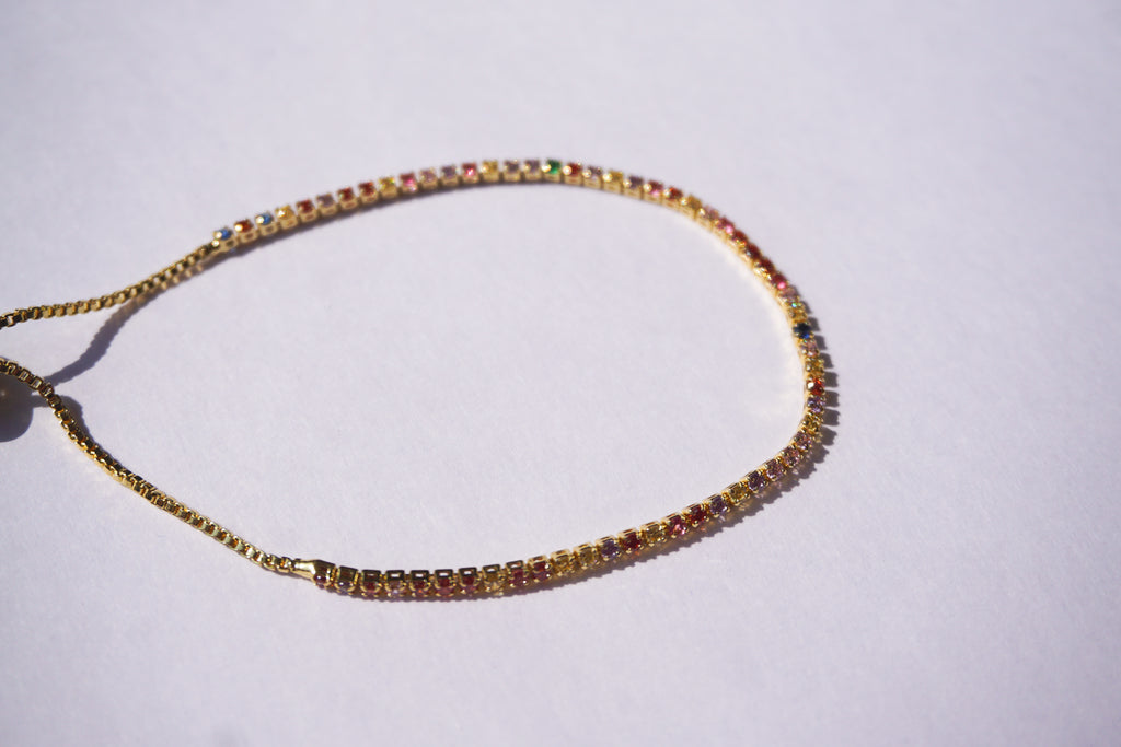 Pulsera tennis rainbow