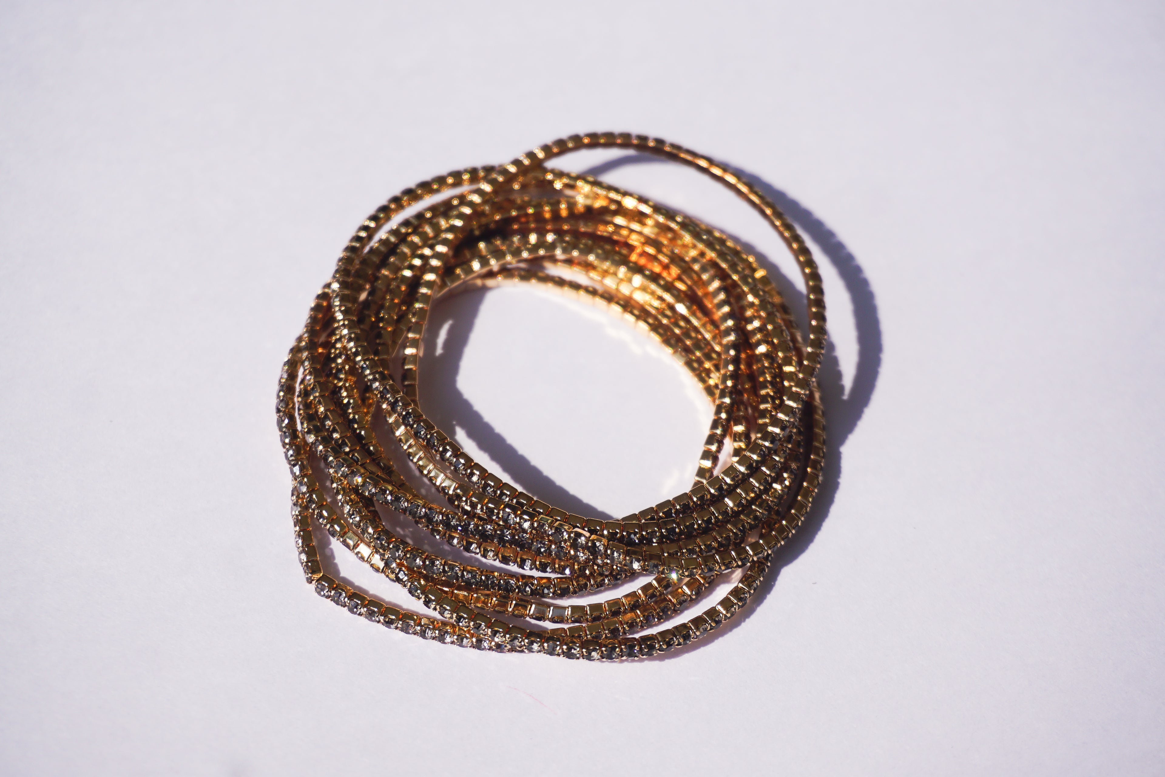 Pulsera de elástico con zirconias