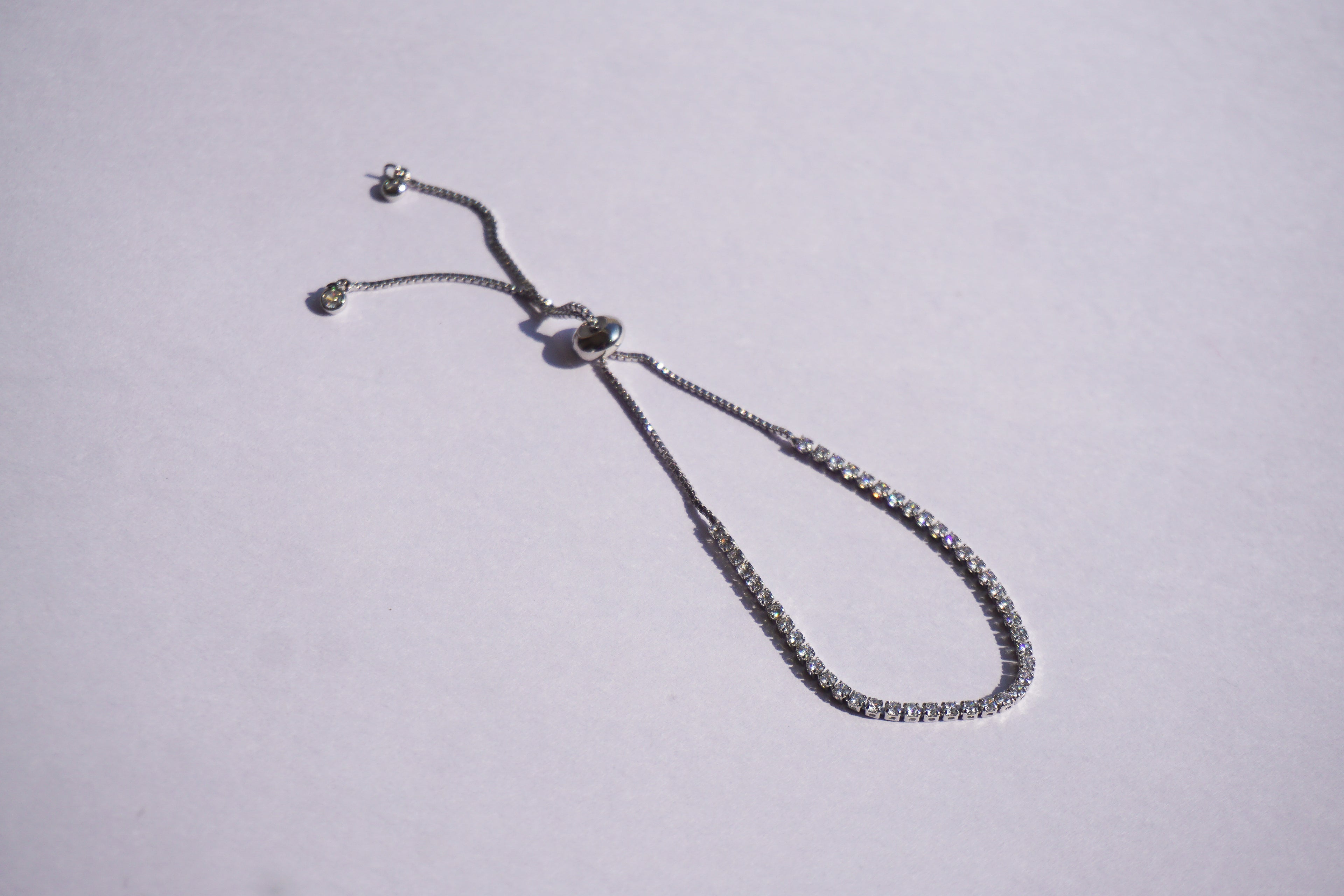 Pulsera tennis plateada