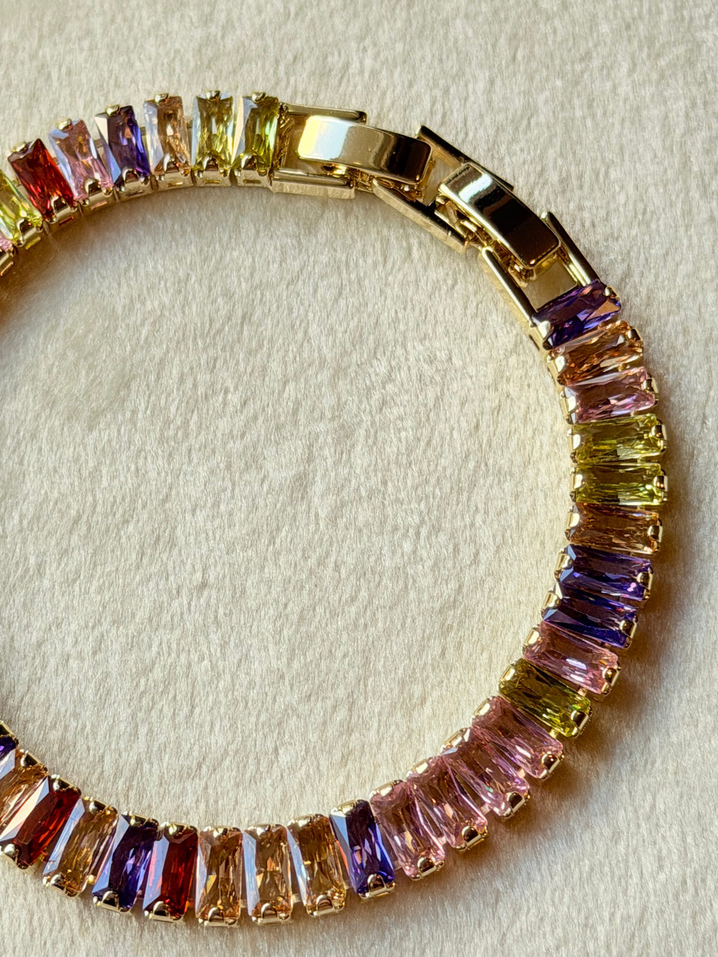 Pulsera tennis baguette multicolor