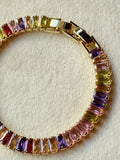 Pulsera tennis baguette multicolor