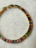 Pulsera tennis baguette multicolor