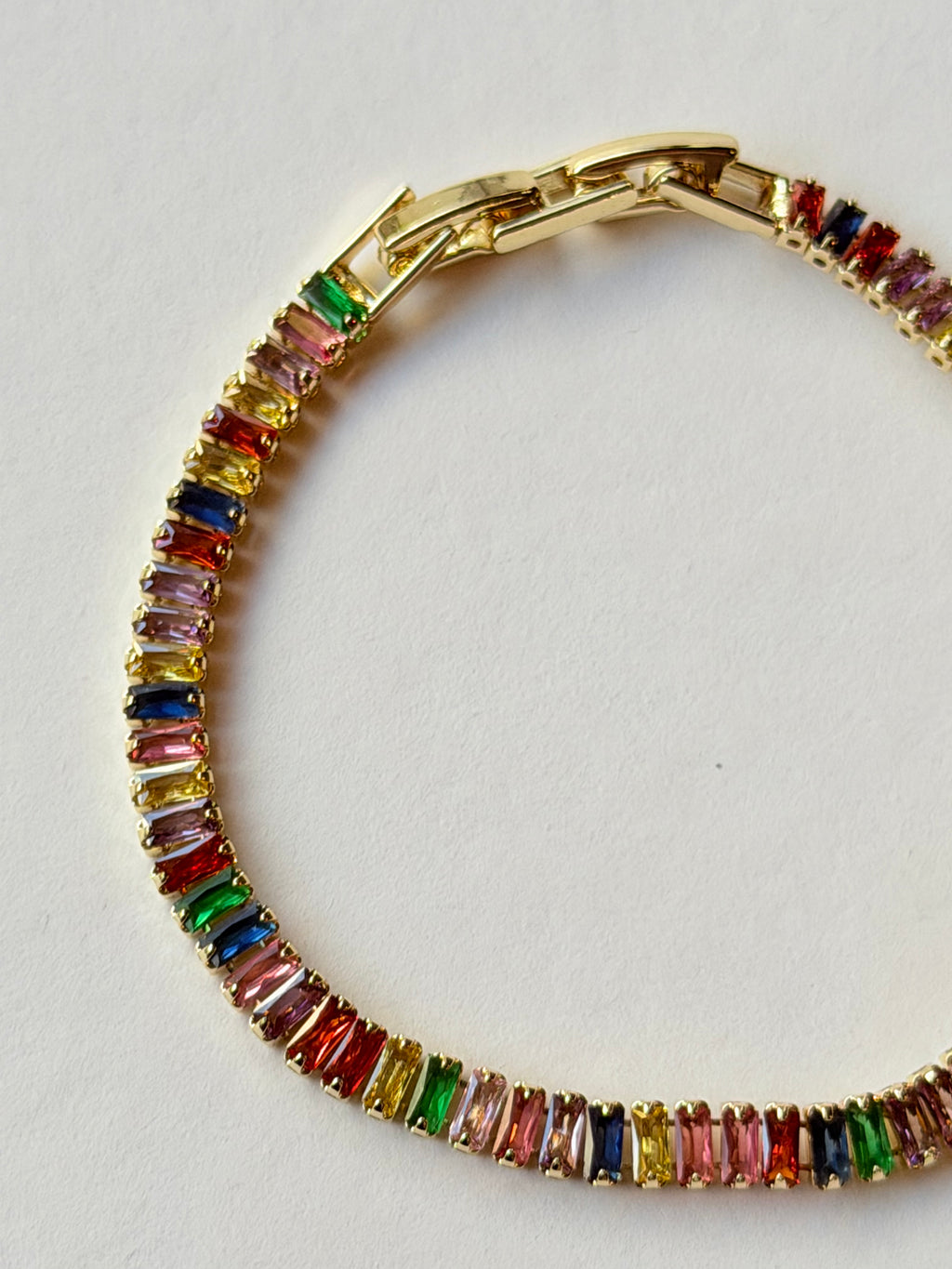 Pulsera tennis baguette multicolor