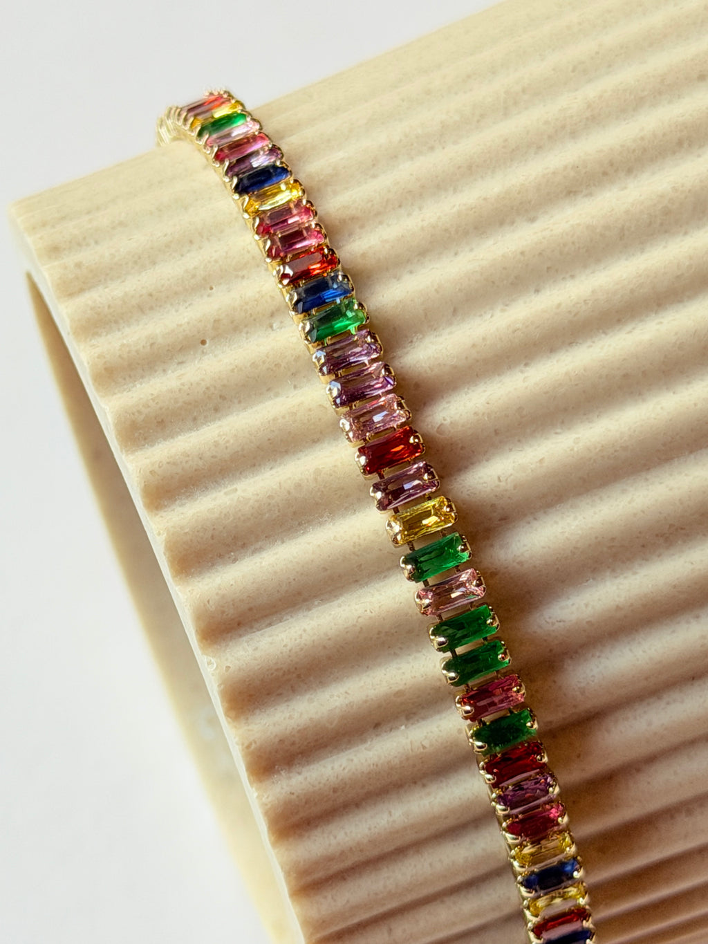 Pulsera tennis baguette multicolor