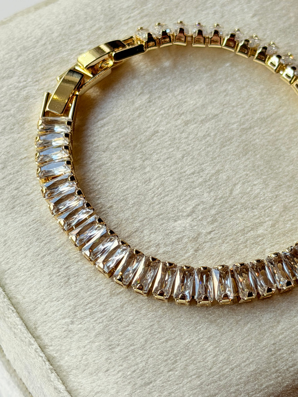 Pulsera tennis baguette zirconias