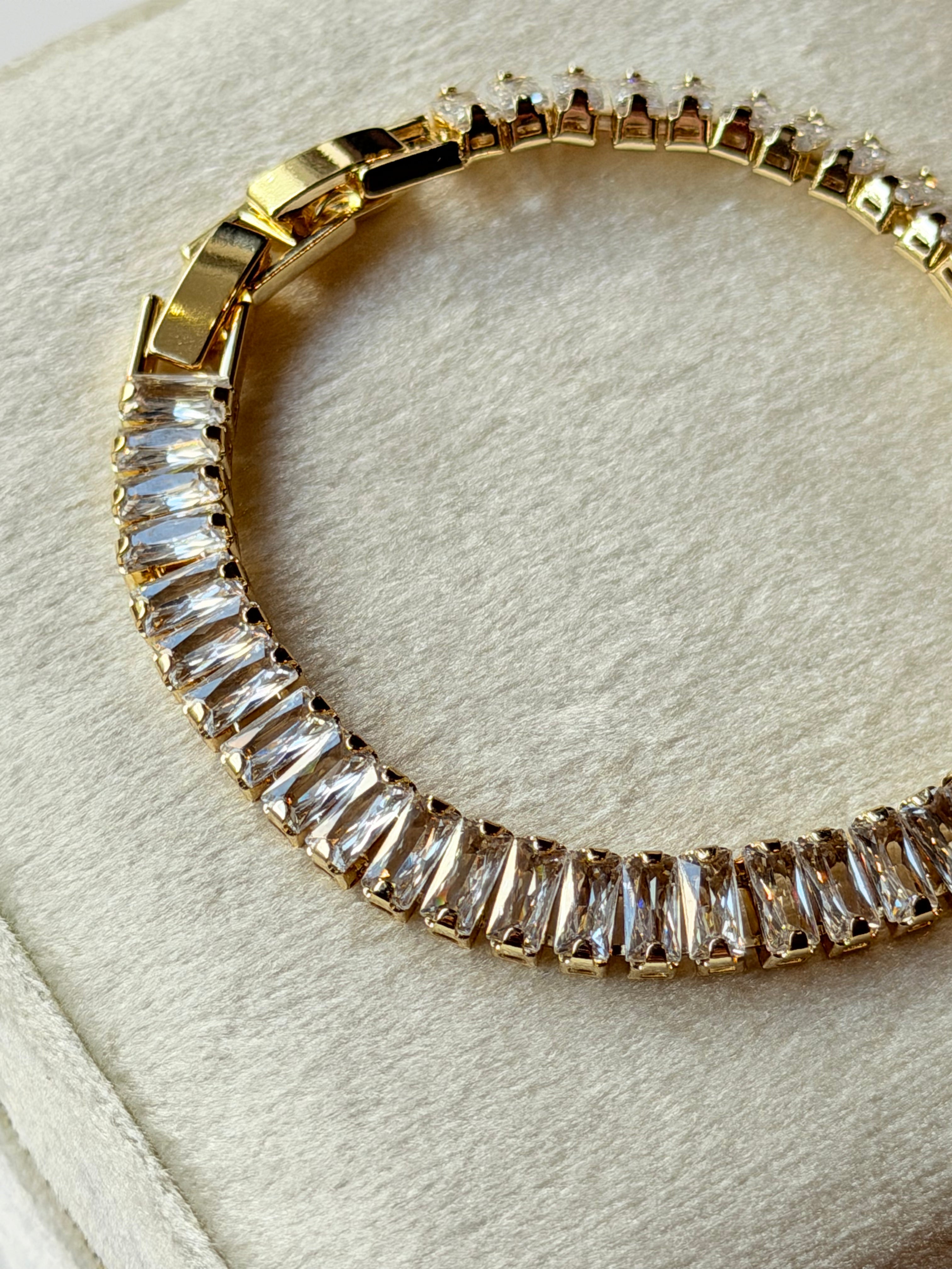 Pulsera tennis baguette zirconias