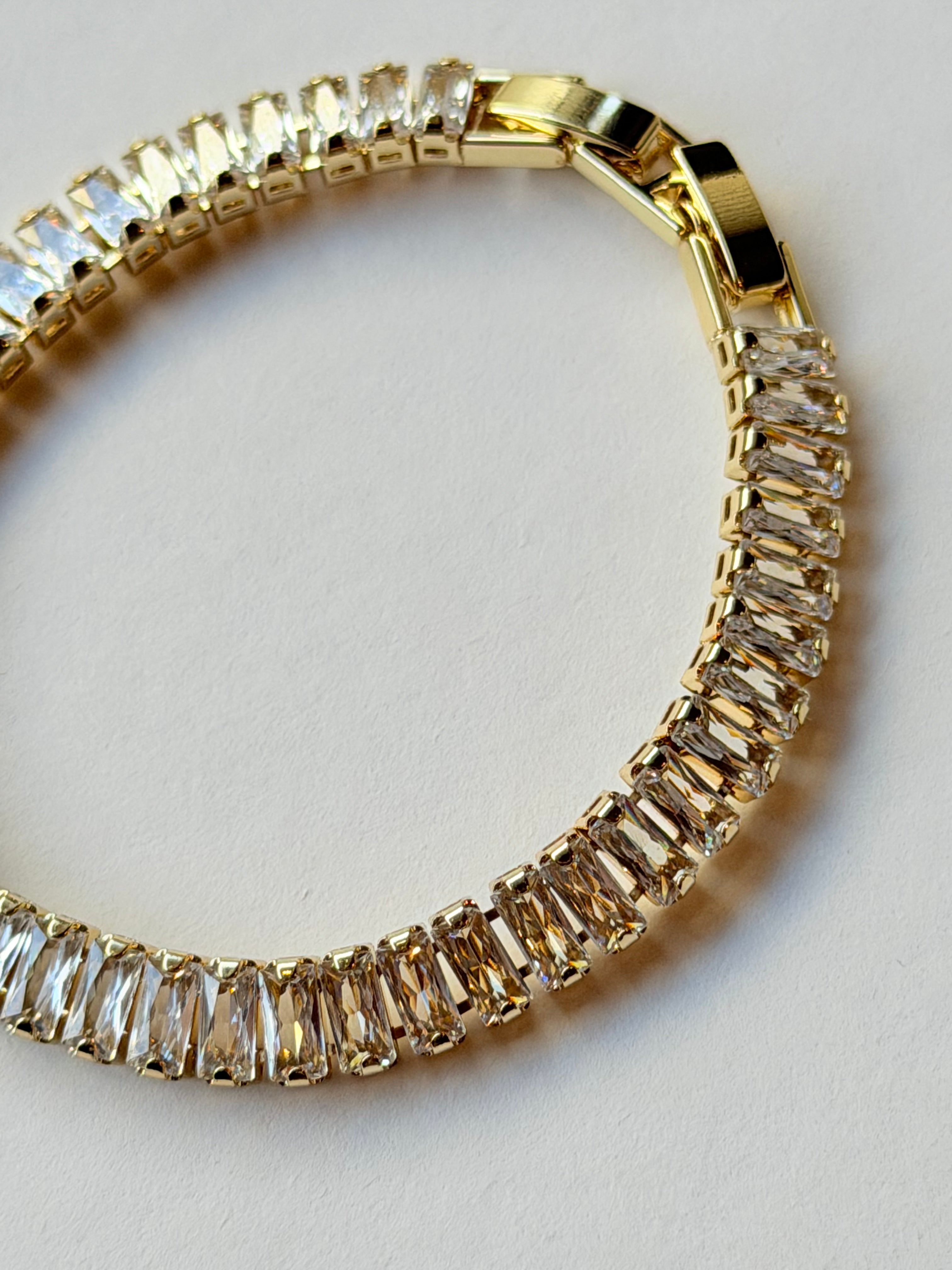 Pulsera tennis baguette zirconias