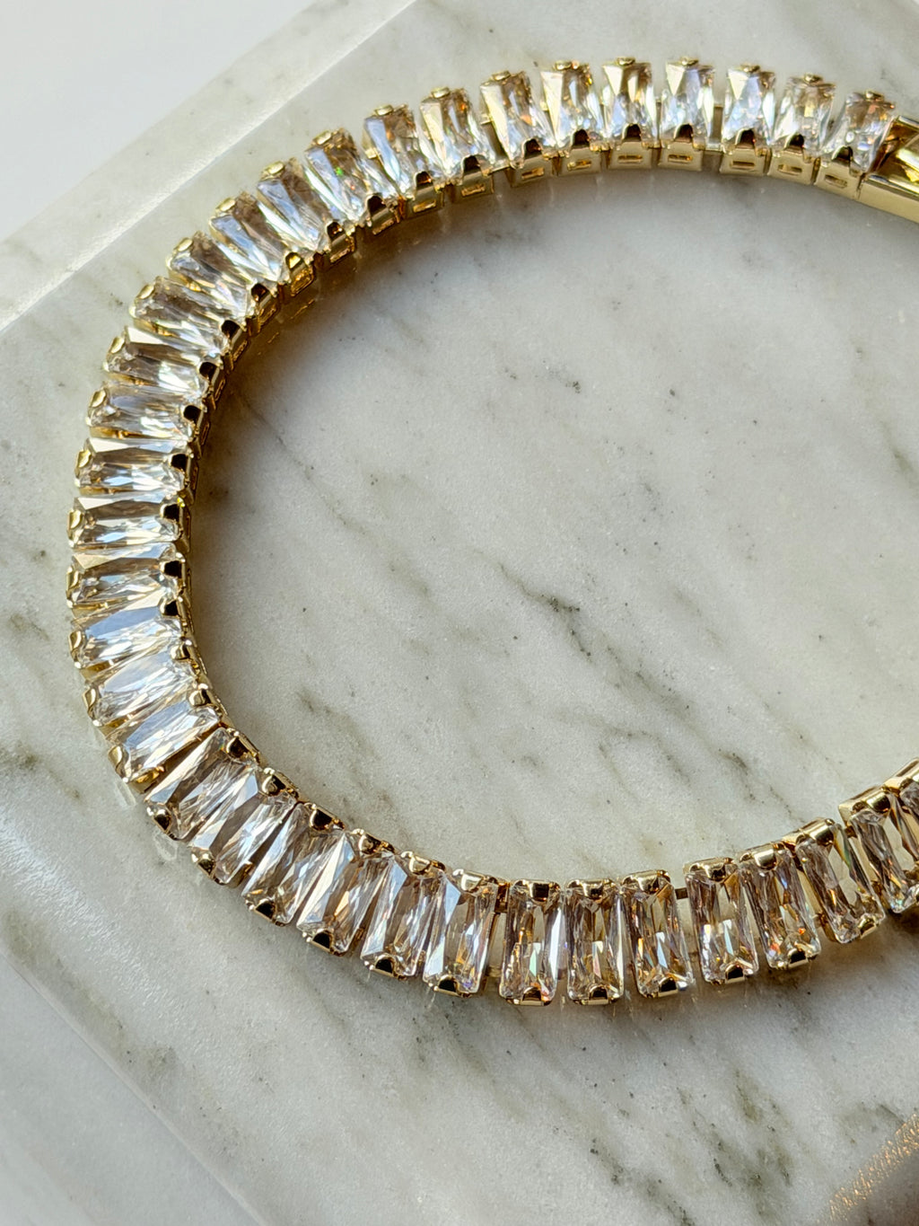 Pulsera tennis baguette zirconias