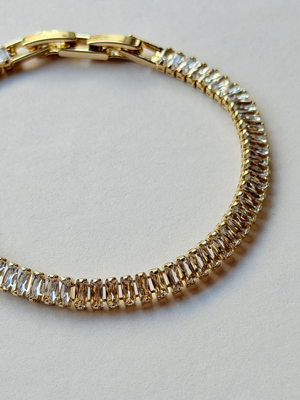 Pulsera tennis baguette zirconias