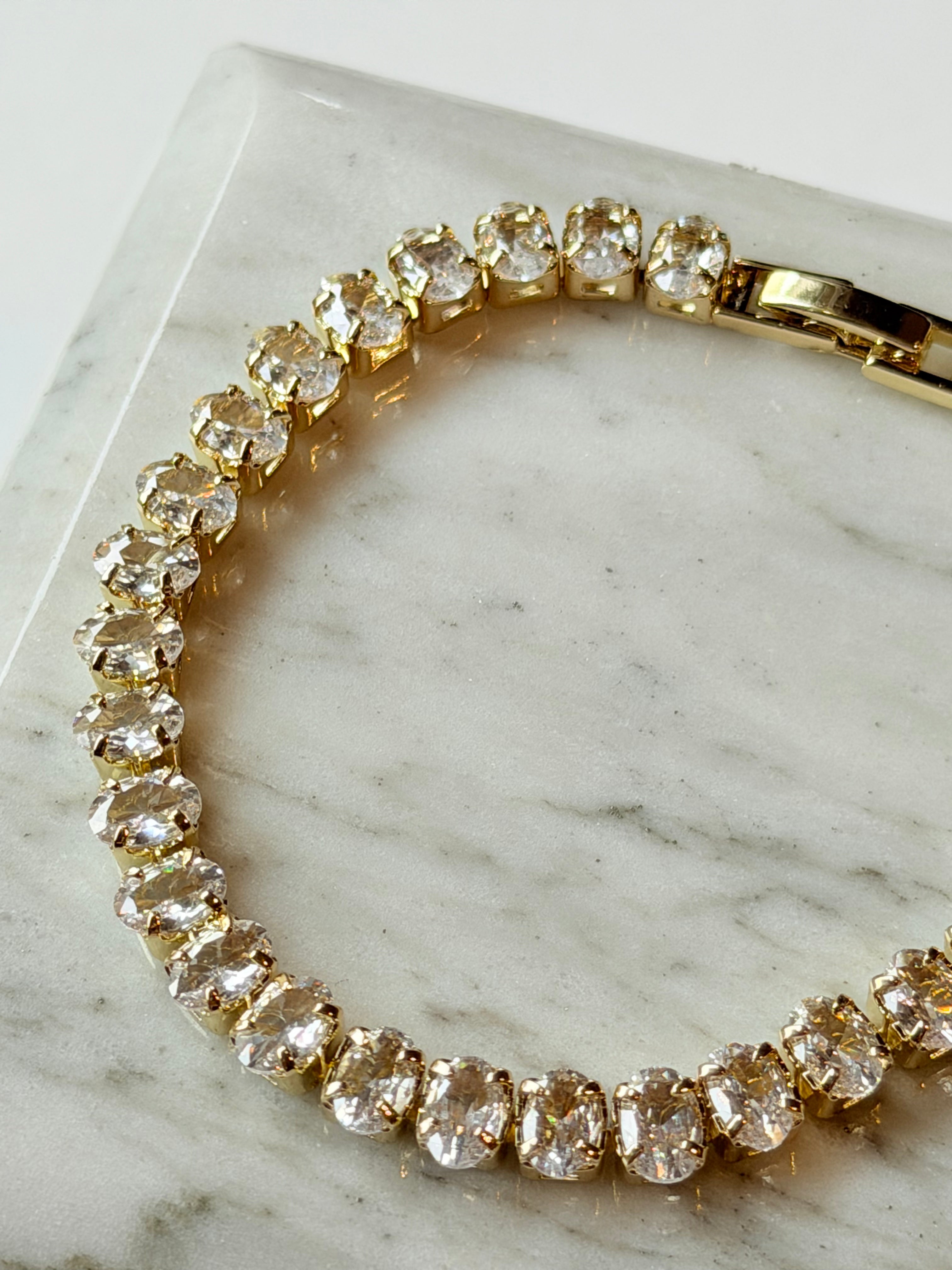 Pulsera tennis de zirconias ovalados