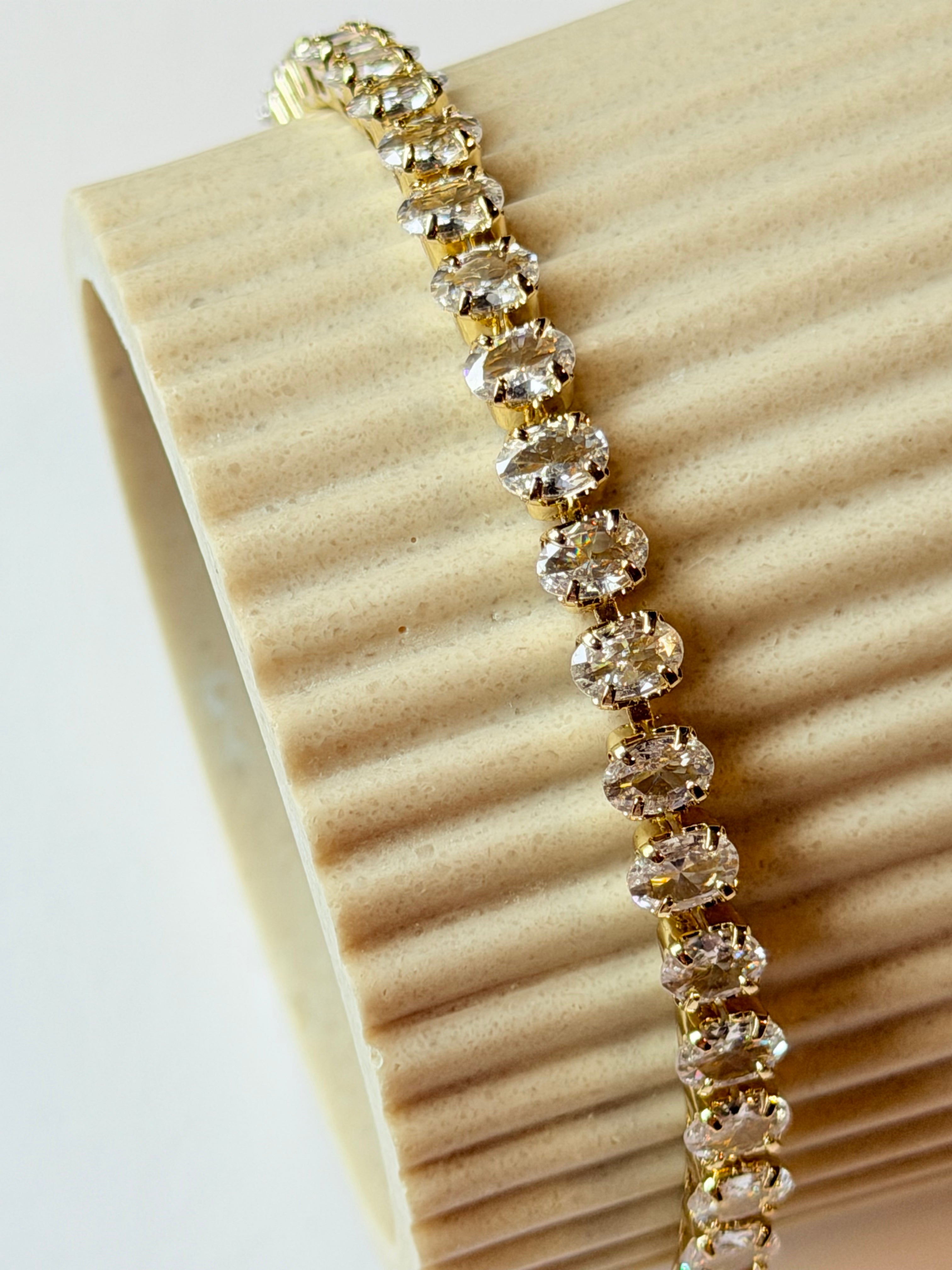 Pulsera tennis de zirconias ovalados