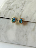Mini broquel con piedra de cristal y zirconias