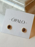 Mini broquel con piedra de cristal y zirconias